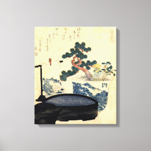 Impressão Em Tela 盆 栽, 北 斎 Bonsai, Hokusai, Ukiyo-e