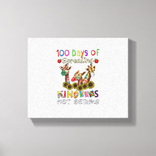 Impressão Em Tela 100º Dia de Escola 100 Dias Espalhando Gentileza