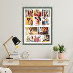 Impressão Em Tela 10 Foto Moderna Stars Na moda Nome Verde<br><div class="desc">10 Foto Modern Stars Na moda Green Name Canvas Wall Art apresenta dez das suas fotografias favoritas para uma fácil e rápida colagem de fotografias. Personalize com seu nome e rodeado de um simples padrão estelar em um fundo verde. Faz um presente perfeito para o Natal, aniversários, Dias de as...</div>