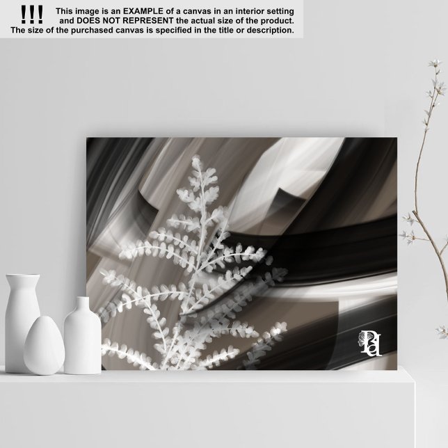 Impressão Em Tela 10x8" Terra’s Tender Whisper Abstract Brown Flower (Criador carregado)