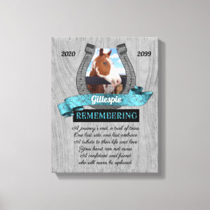 Impressão Em Tela 11x14 Horse Pet Memorial Wood