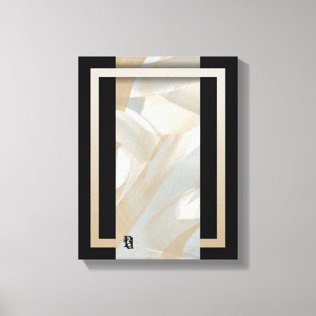 Impressão Em Tela 11x14" Sandy Tornado Trend Abstrato Art Beige (Frente)