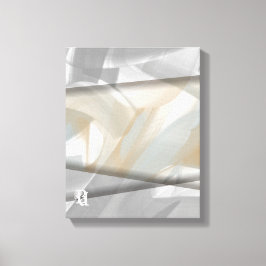 Impressão Em Tela 11x14" Sandy Tornado Trend Abstrato Art Beige