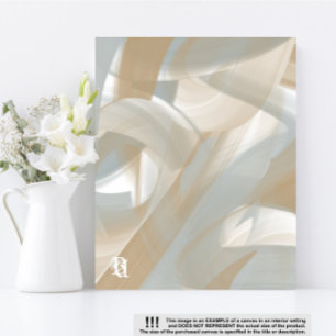 Impressão Em Tela 11x14" Sandy Tornado Trend Abstrato Art Beige