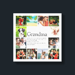 Impressão Em Tela 12 Colagem de Fotos Melhor Definição de Avó Vovó<br><div class="desc">Personalize esta elegante colagem de 12 fotos para sua avó, avó, vovó, vovó ou vovó especial para criar um presente único para aniversários, Natal, dia de as mães ou qualquer dia que você quiser mostrar o quanto ela significa para você. Uma maneira perfeita de mostrar a ela o quão incrível...</div>