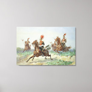 Impressão Em Tela 12o Lanceiros reais (w/c sobre a sagacidade