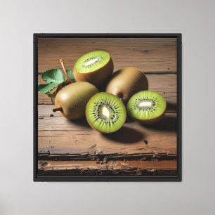 Impressão em tela 16'x16" Kiwis