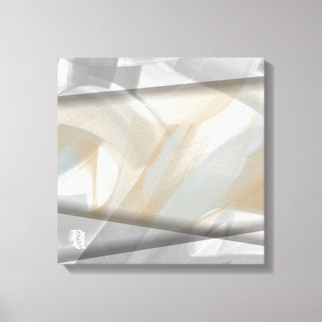 Impressão Em Tela 16x16" Sandy Tornado Trend Abstrato Art Beige (Frente)