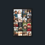 Impressão Em Tela 17 Colagem e texto de fotos - Pode editar preto<br><div class="desc">Um design com fundo preto básico. Use até 17 fotos quadradas para criar um presente exclusivo e pessoal. Se precisar ajustar as fotos,  clique na ferramenta personalizar para fazer alterações.</div>