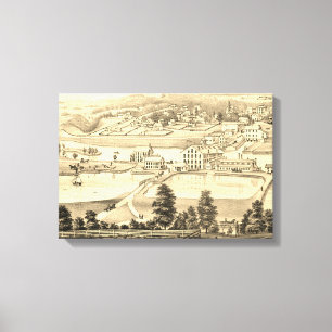 Impressão Em Tela 1871 Birds Eye View Carpentersville Illinois