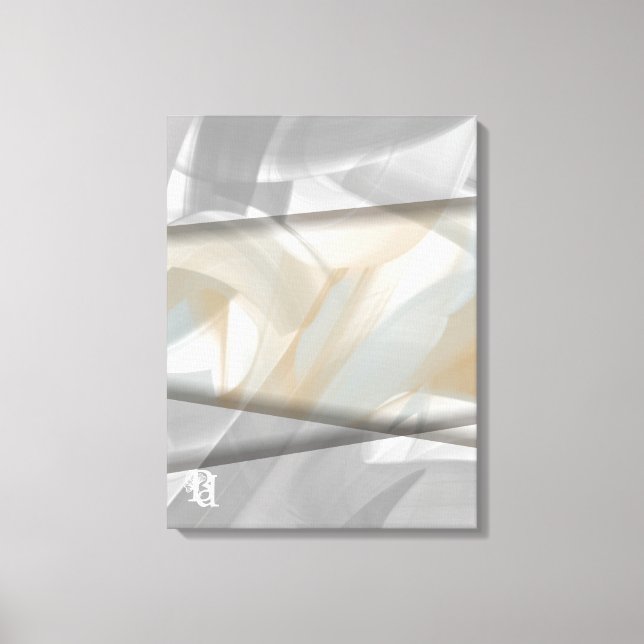 Impressão Em Tela 18x24" Sandy Tornado Trend Abstrato Art Beige (Frente)