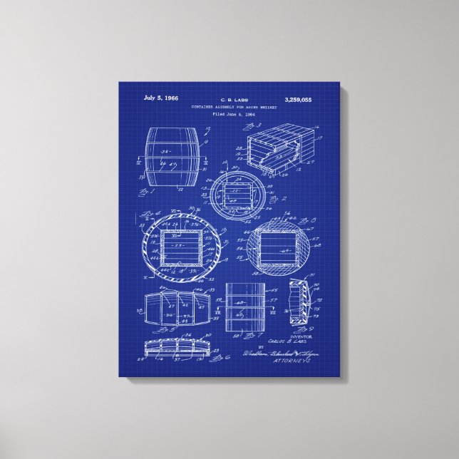 Impressão Em Tela 1966 Whiskey Container Art (Frente)