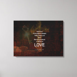 Impressão Em Tela 1 Corintianos 13:13 Versos de Bíblia Citam Sobre 