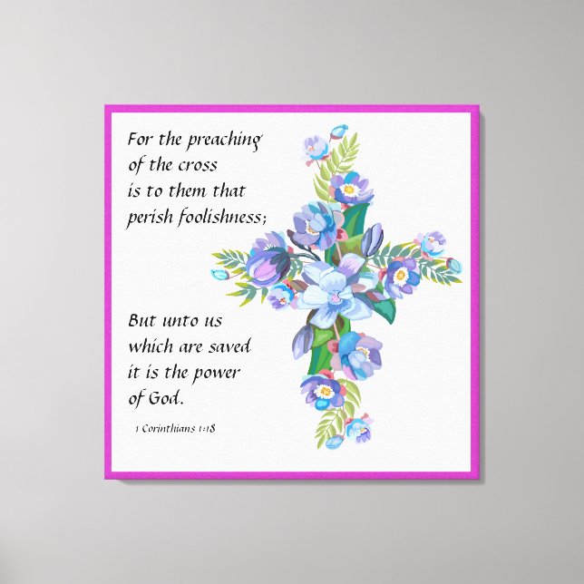 Impressão Em Tela 1 Corintianos 1:18 (Frente)