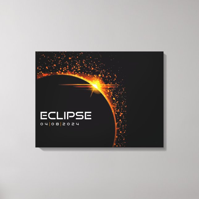 Impressão Em Tela 2024 Eclipse Solar Souvenir Keepape (Frente)