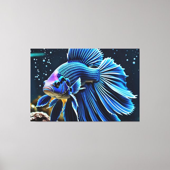 Impressão Em Tela 24_021, Betta Fish Art, (Frente)