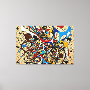 Impressão Em Tela 24_024, Splatter Abstrato