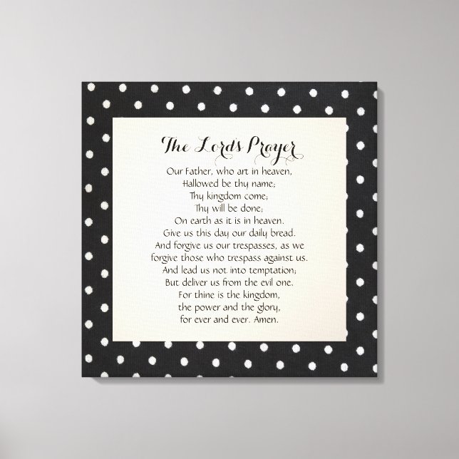 Impressão Em Tela 24 x 24 Oração do Senhor (Frente)