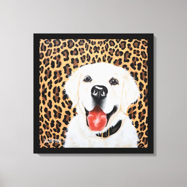 Impressão Em Tela 24x24 Londres, o Ouro inglês Retriever (Frente)