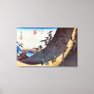 Impressão Em Tela 26. 日 坂 宿, 広 重 Nissaka-juku, Hiroshige, Ukiyo-e