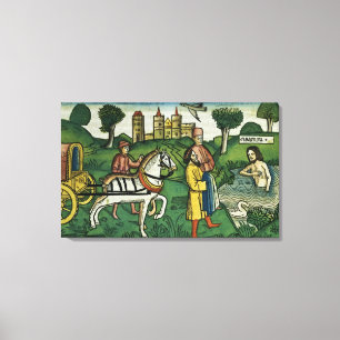 Impressão Em Tela 2 Kings 5 14 A limpeza de Naaman, do "Nu