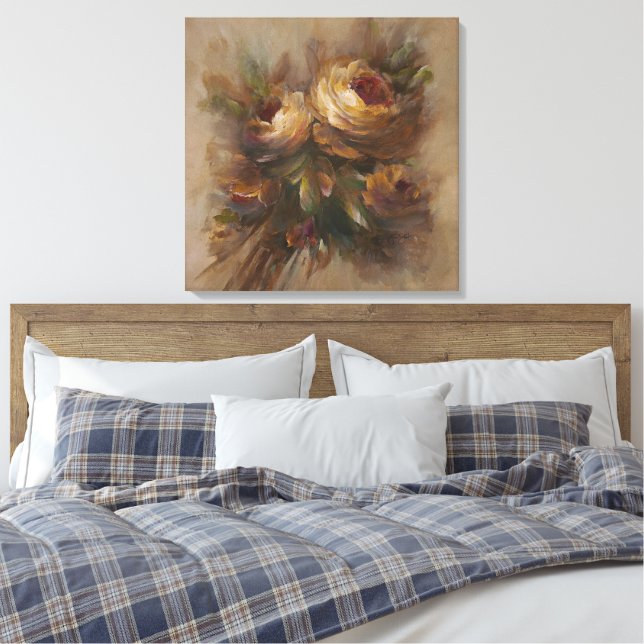 Impressão Em Tela 315 Rosas (Insitu(Quarto))