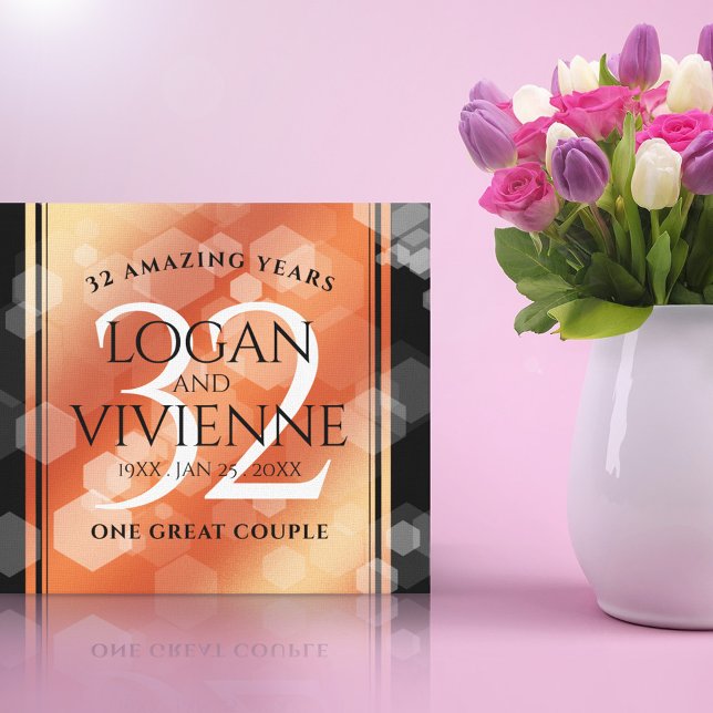 Impressão Em Tela 32º aniversário de casamento em Bronze (Criador carregado)