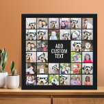 Impressão Em Tela 32 Colagem de Fotos: Preto Quadrado Moderno - Text<br><div class="desc">Use fotos recortadas para obter os melhores resultados! Carregue fotos quadradas do seu telefone ou até mesmo do Instagram para fazer uma busca personalizada impressionante para sua casa. Você pode usar fotos de amigos ou animais de estimação e, em seguida, combinar com sua própria decoração mudando a cor. Use fotos...</div>
