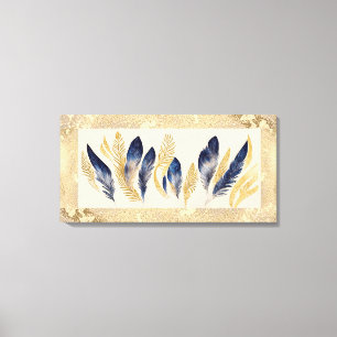Impressão Em Tela 32" X 16" Aves de uma pena
