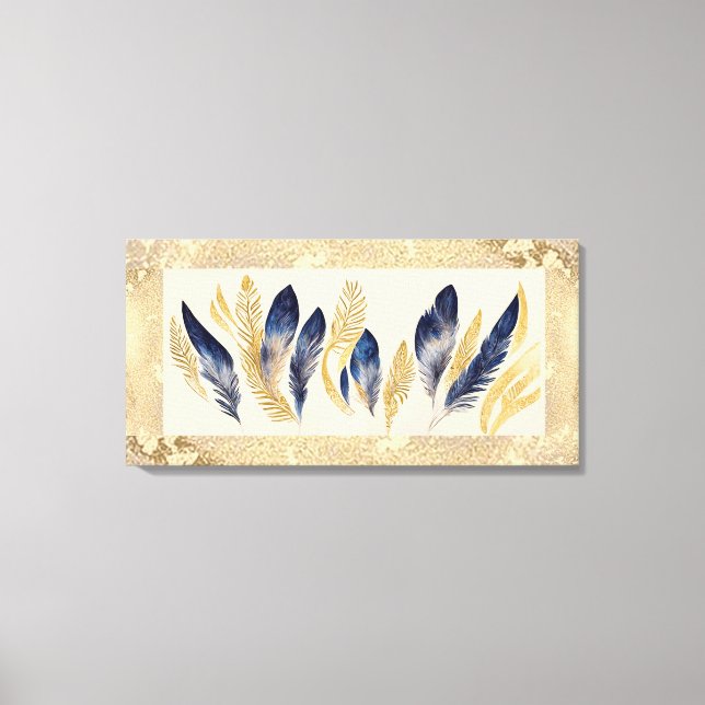 Impressão Em Tela 32" X 16" Aves de uma pena (Frente)