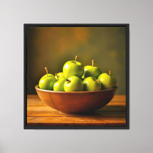 Impressão em tela 38x40 cm  Maçãs Verdes