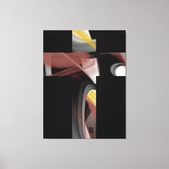 Impressão Em Tela 38x50" Trend Abstract Art Black White Powdery  (Frente)