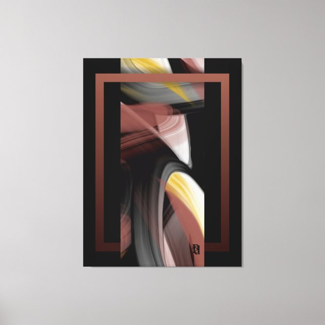 Impressão Em Tela 38x50" Trend Abstract Art Black White Powdery  (Frente)