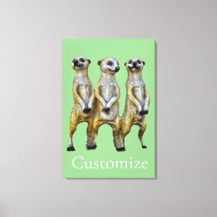 Impressão Em Tela 3 Meerkats em pé Thunder_Cove