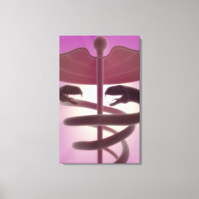 Impressão Em Tela 3d caducee medicinal (Frente)