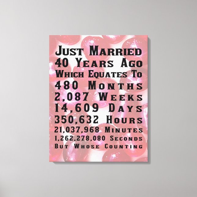 Impressão Em Tela 40º aniversário da Ruby (Frente)