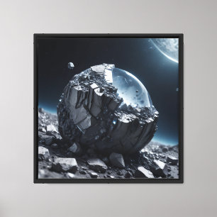 Impressão em tela 40x40 cm Moon Rocks-3