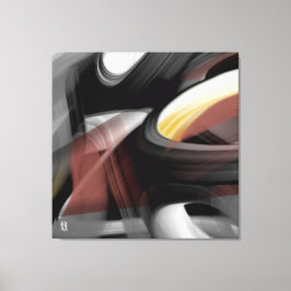 Impressão Em Tela 40x40" Trend Abstract Art Black White Powdery