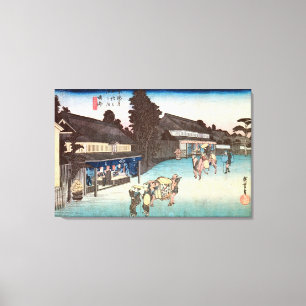 Impressão Em Tela 41. 鳴海宿, 広重 Narumi-juku, Hiroshige, Ukiy