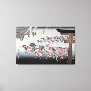 Impressão Em Tela 42. 宮宿, 広重 Miya-juku, Hiroshige, Ukiyo-e