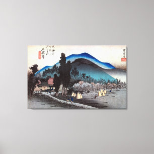 Impressão Em Tela 45. 石 薬 宿, 広 Ishiyakushi-juku, Hiroshige, Ukiyo-e
