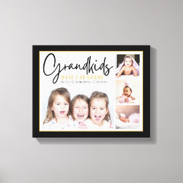 Impressão Em Tela 4 Netos de Colagem de Fotografias fazem a vida uma