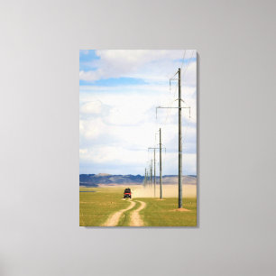 Impressão Em Tela 4X4 Veículos Em Estrada De Camisa, Deserto De Gob