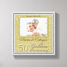 Impressão Em Tela 50º Aniversário 8x8 Foto personalizada