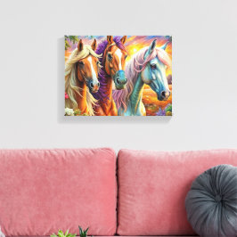 Impressão Em Tela 5D Kit de Pintura em Diamante Design de Cavalo, Ar