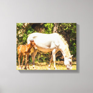 Impressão Em Tela 8004-Wild Mustang com Baby