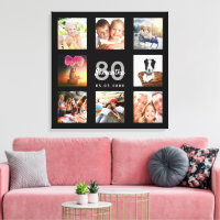 80 aniversário de foto personalizada colagem monog