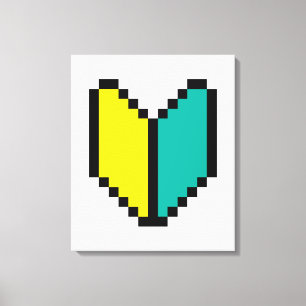 Impressão Em Tela 8 Bits Pixel Wakaba / Marca Shoshinsha