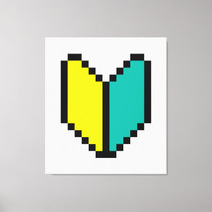 Impressão Em Tela 8 Bits Pixel Wakaba / Shoshinsha Mark