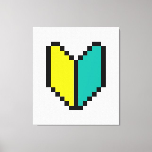 Impressão Em Tela 8 Bits Pixel Wakaba / Shoshinsha Mark (Frente)